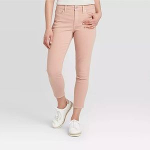 NWT Universal Thread 10 High Rise Skinny Crop Jeans Pants Vintage Rose Peach